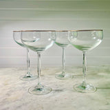 Talia (Gold Trim) Champagne or Tall Sherbet by Christopher Stuart - Set of 4