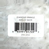 Label of Vintage Mikasa Celebrations Crystal Diamond Sparkle Collection Square Bowl 10" Bowl tag 2
