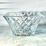 Vintage Mikasa Celebrations Crystal Diamond Sparkle Collection Square Bowl 10" Bowl
