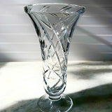 Vintage Bohemian Crystal Vase With Floral Accents detailed 2