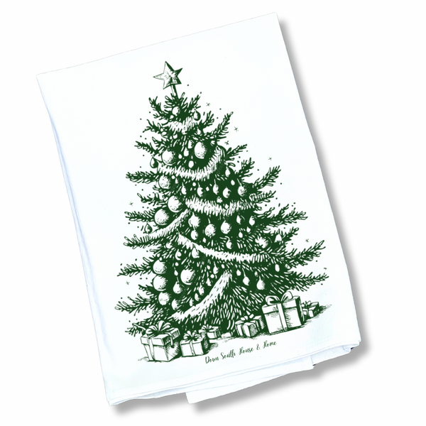 The Vintage Christmas Tree Tea Towel