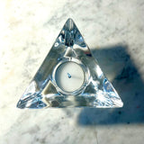 Vintage Orrefors Triangle Votive Candle Holder