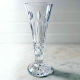 Vintage Waterford Crystal 6.5” Footed Happy Birthday Bud Vase