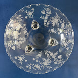 Vintage Fostoria "Chintz" Three-Footed Glass Bon Bon Bowl