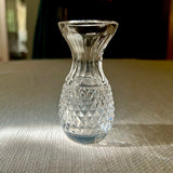 Vintage Waterford Crystal Bud Vase from Vases and Urns Collection on a dining room table in the sunshine