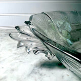 Vintage Fostoria Console Bowl-Lido Etching-Baroque shape.