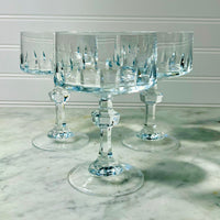 Cristal d'Arques-Durand "Vendome Taille Lance" champagne/tall sherbet glass Set of three