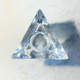 Vintage Orrefors Triangle Votive Candle Holder