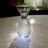 Vintage Waterford Crystal Bud Vase from Vases and Urns Collection on a dining room table