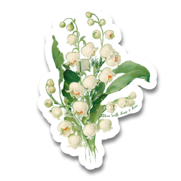 lily flower stickers Lily of the Valley Sticker