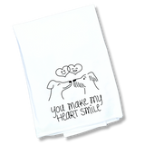The You Make My Heart Smile Tea Towel