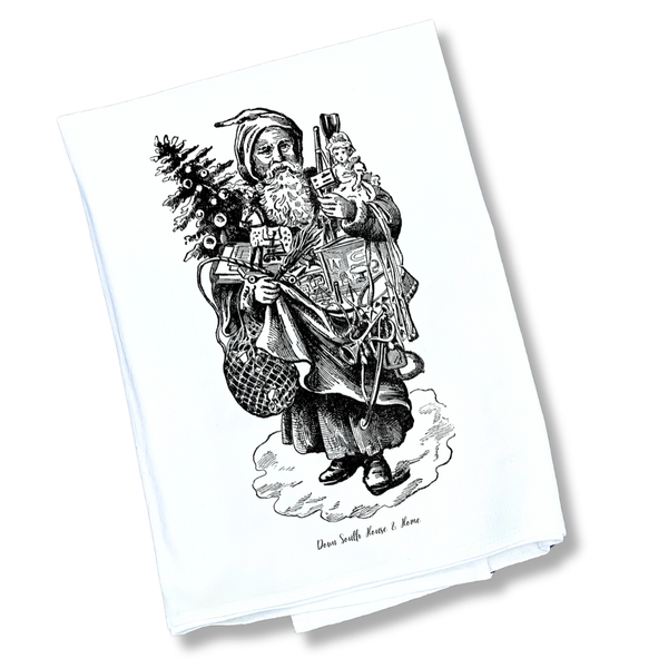 The Old World Santa Tea Towel