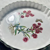 Vintage Ashley Ceramics Fluted Baking Dish  closeup of inner face