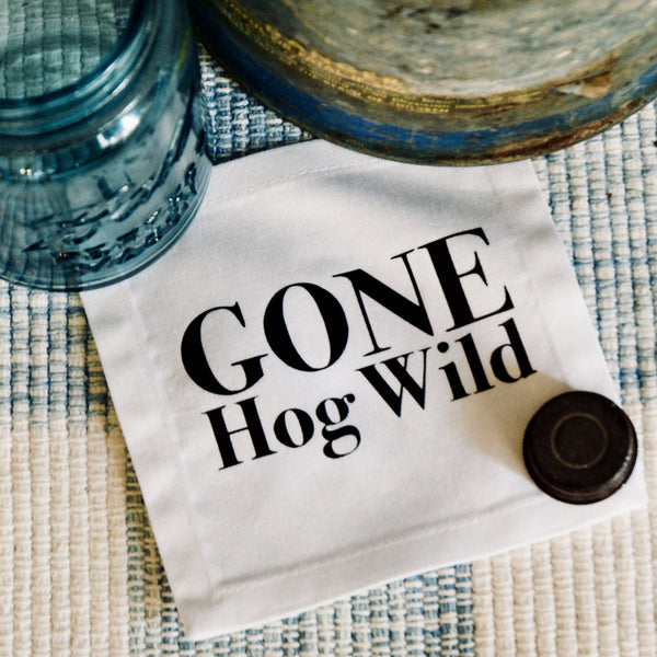 The Gone Hog Wild Cotton Coaster - Down South House & Home