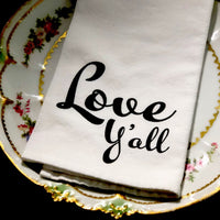 The Love Y’all Cotton Napkin - Down South House & Home